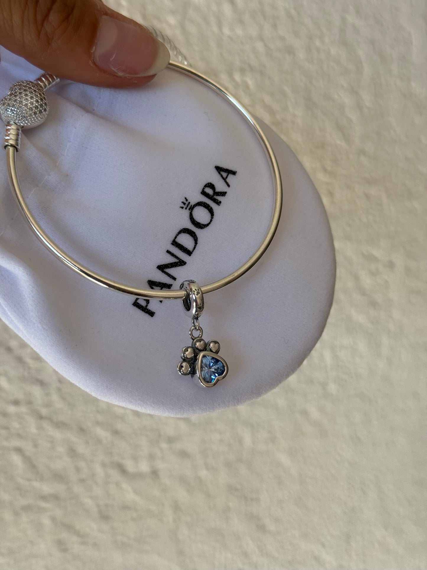 Charms huellita plata 925