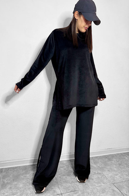 Conjunto buzo recto pantalón Oxford