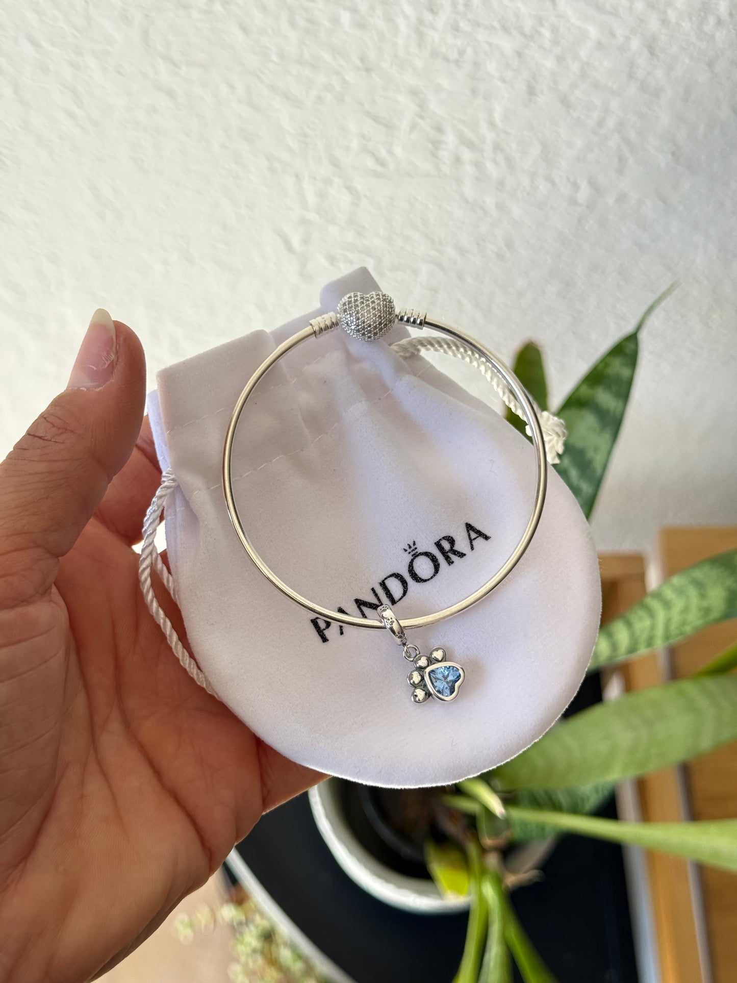 Charms huellita plata 925