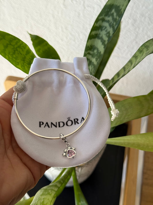 Charms huellita plata 925