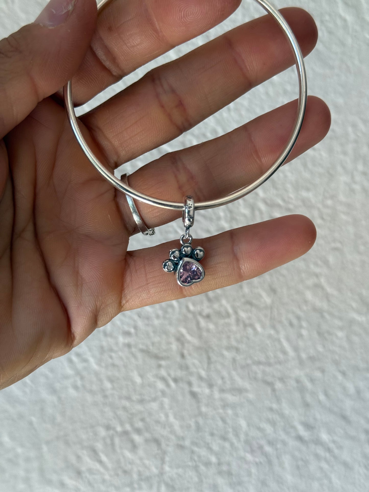 Charms huellita plata 925