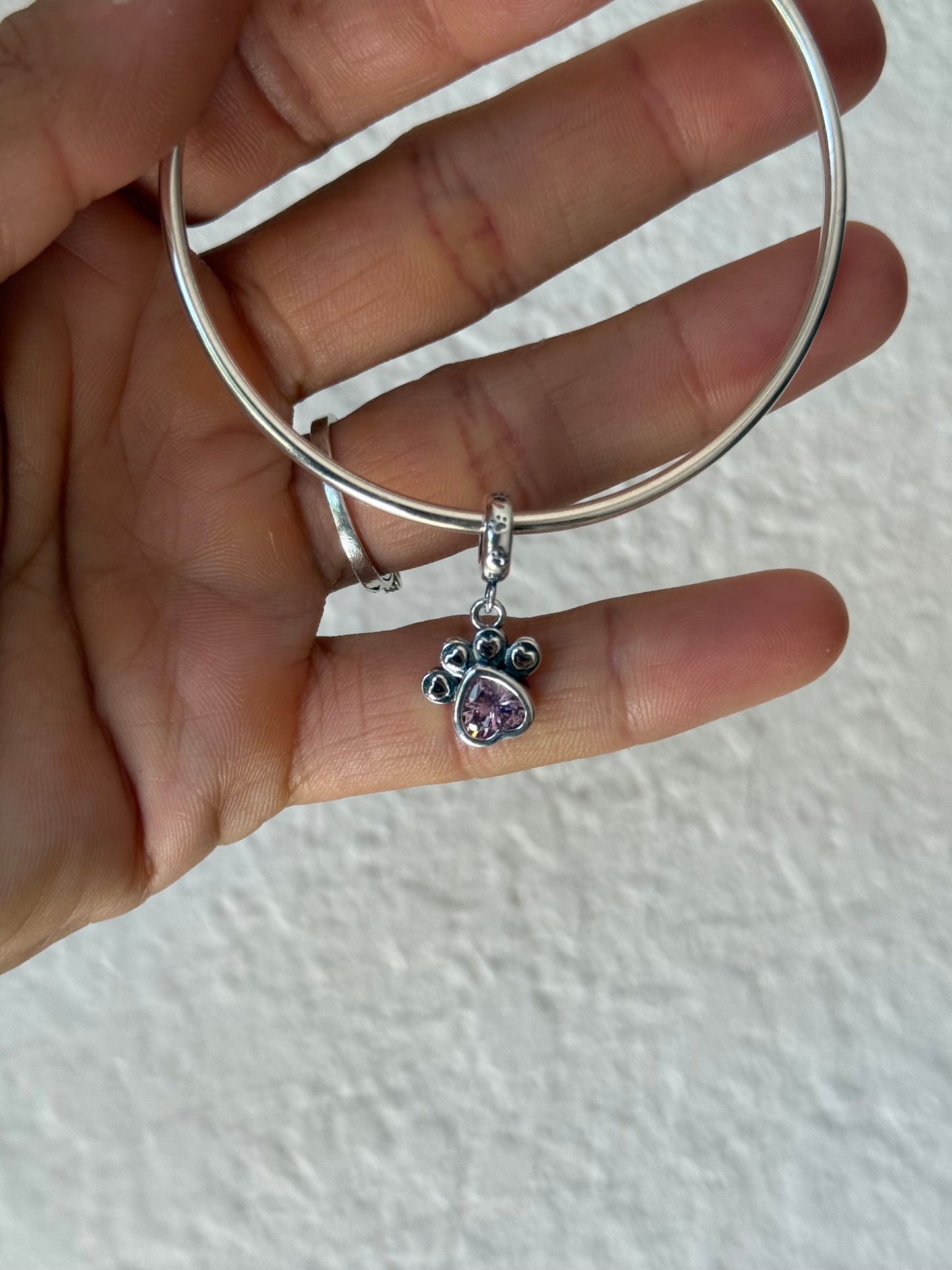 Charms huellita plata 925