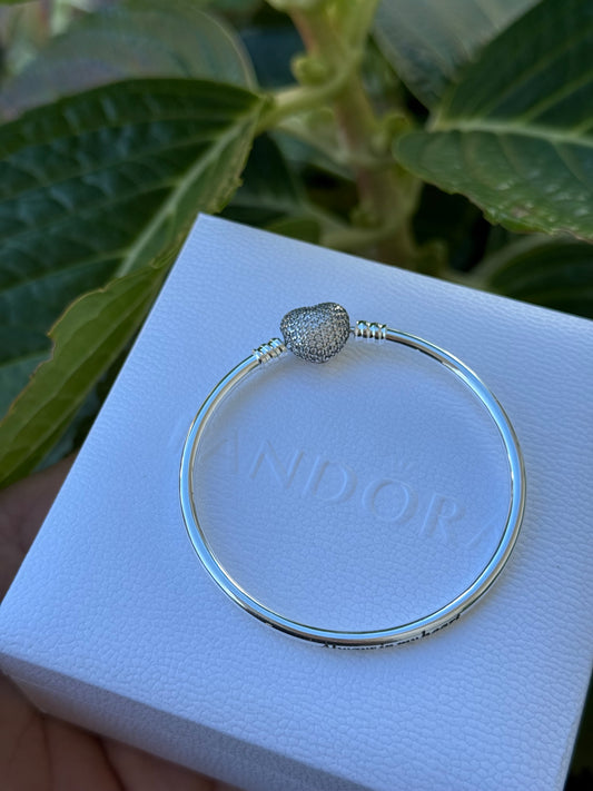 Pulsera corazón rígida circonio