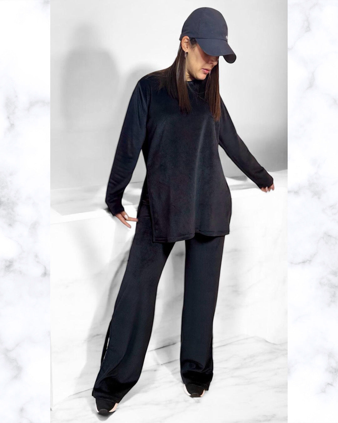 Conjunto buzo recto pantalón Oxford